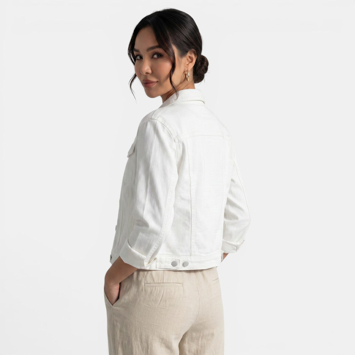 Women's Fitted Elegant Spring Denim Jacket