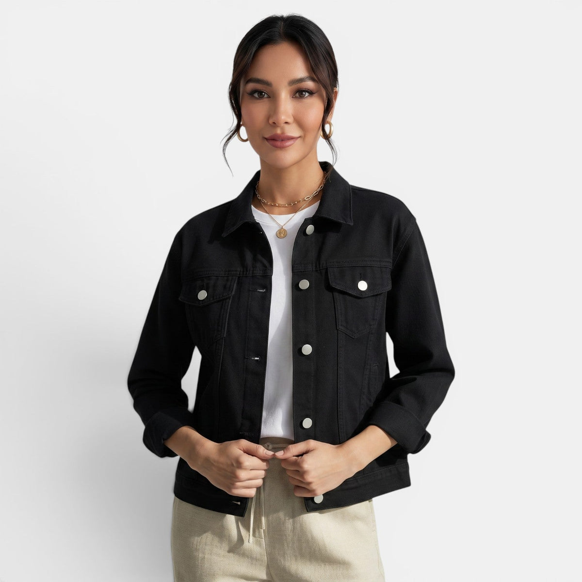 Women's Fitted Elegant Spring Denim Jacket