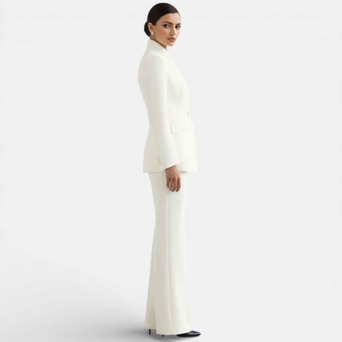 Women's Fitted One-Button Pant Suit Set