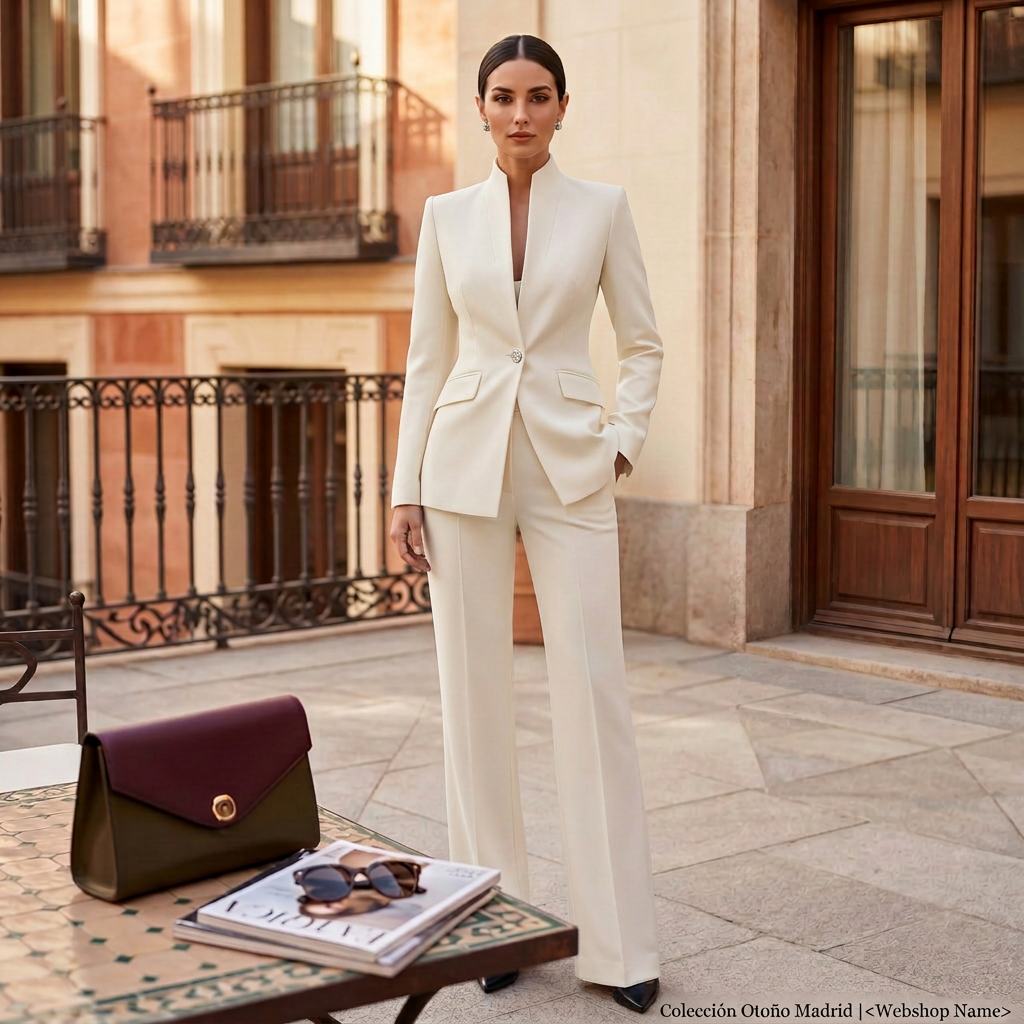 Women's Fitted One-Button Pant Suit Set