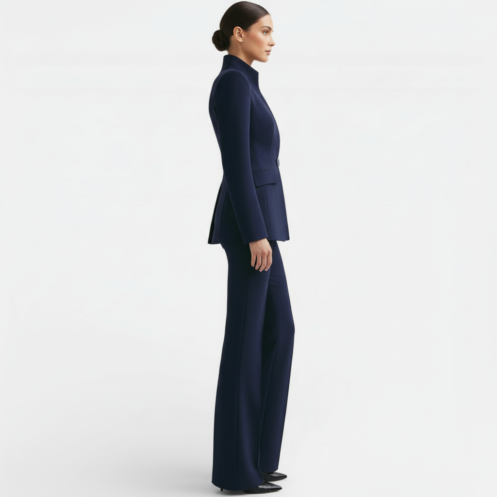 Women's Fitted One-Button Pant Suit Set