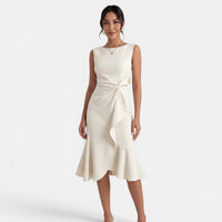 Women's Fitted Sleeveless Side Slit Midi Dress