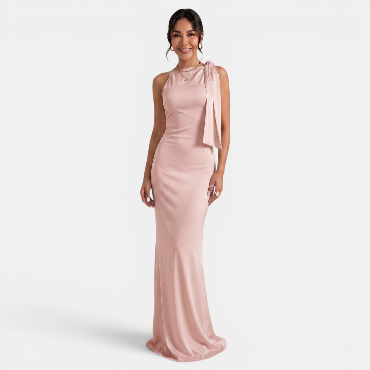 Women's One-Shoulder Slim Fit Maxi Dress