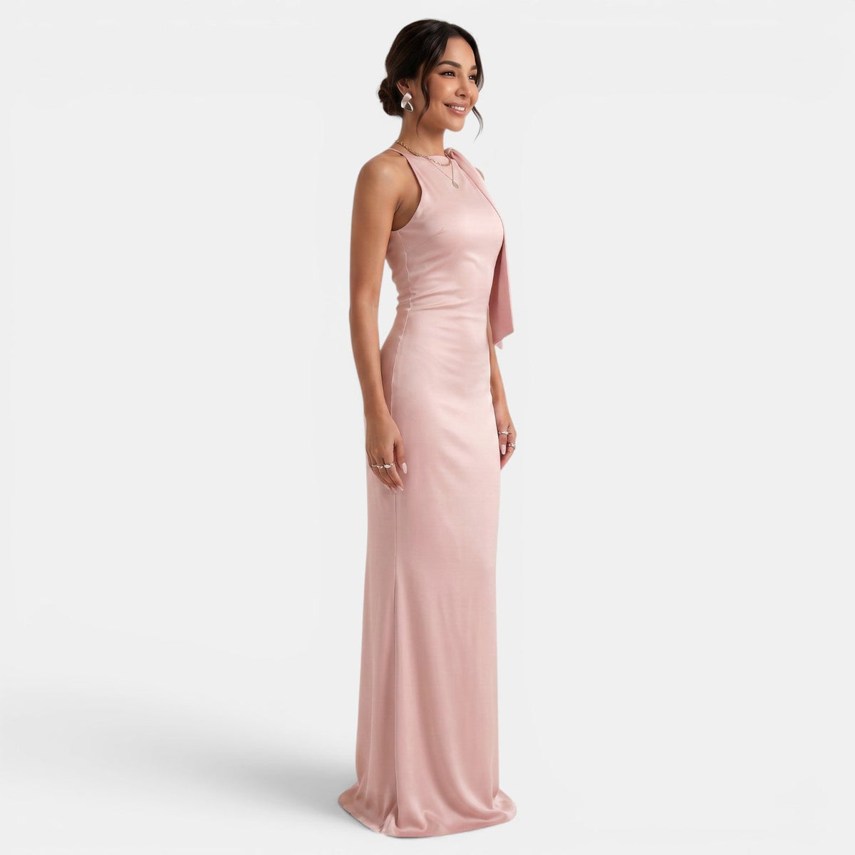 Women's One-Shoulder Slim Fit Maxi Dress