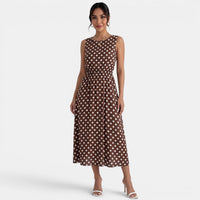 Women's Polka Dot A-Line Summer Midi Dress