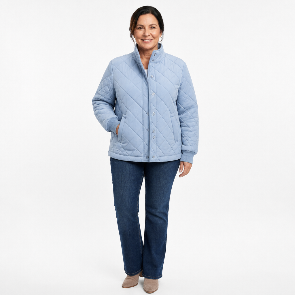 Women's Lightweight Diamond Quilted Liner Jacket - Light Blue